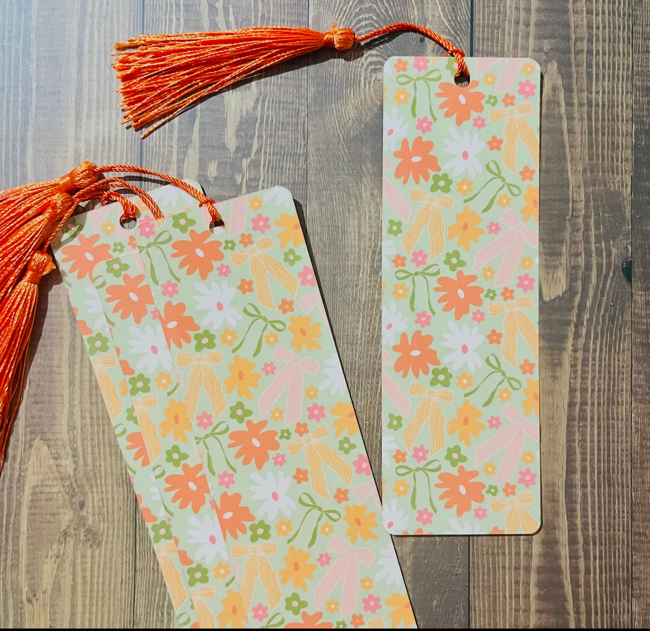 Bow Floral Bookmark